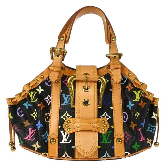 Louis Vuitton Black Monogram Multicolor Theda PM Handbag M92346 FL0064 184655 - Picture 1 of 11